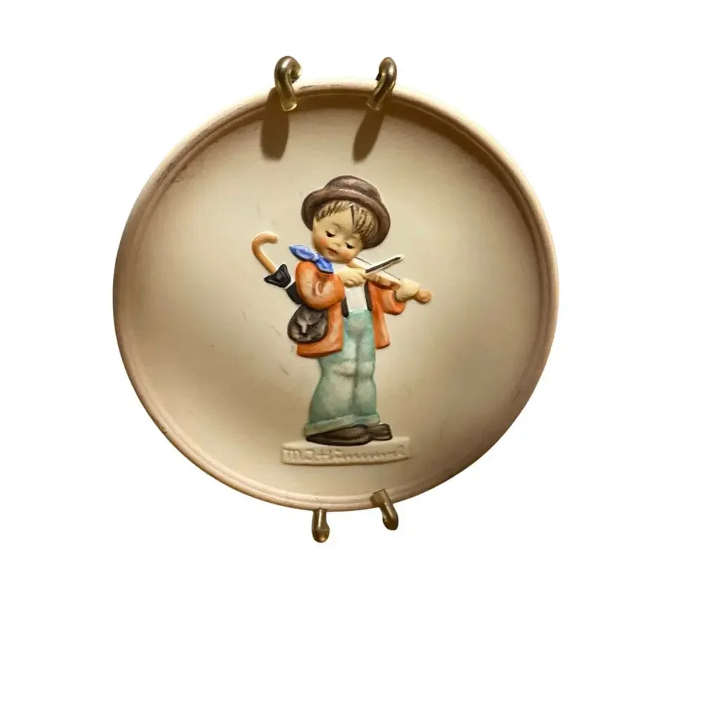 Goebel Mini Plate 1984-1987 “Little Music Makers”   Porcelain Fiddler Vintage